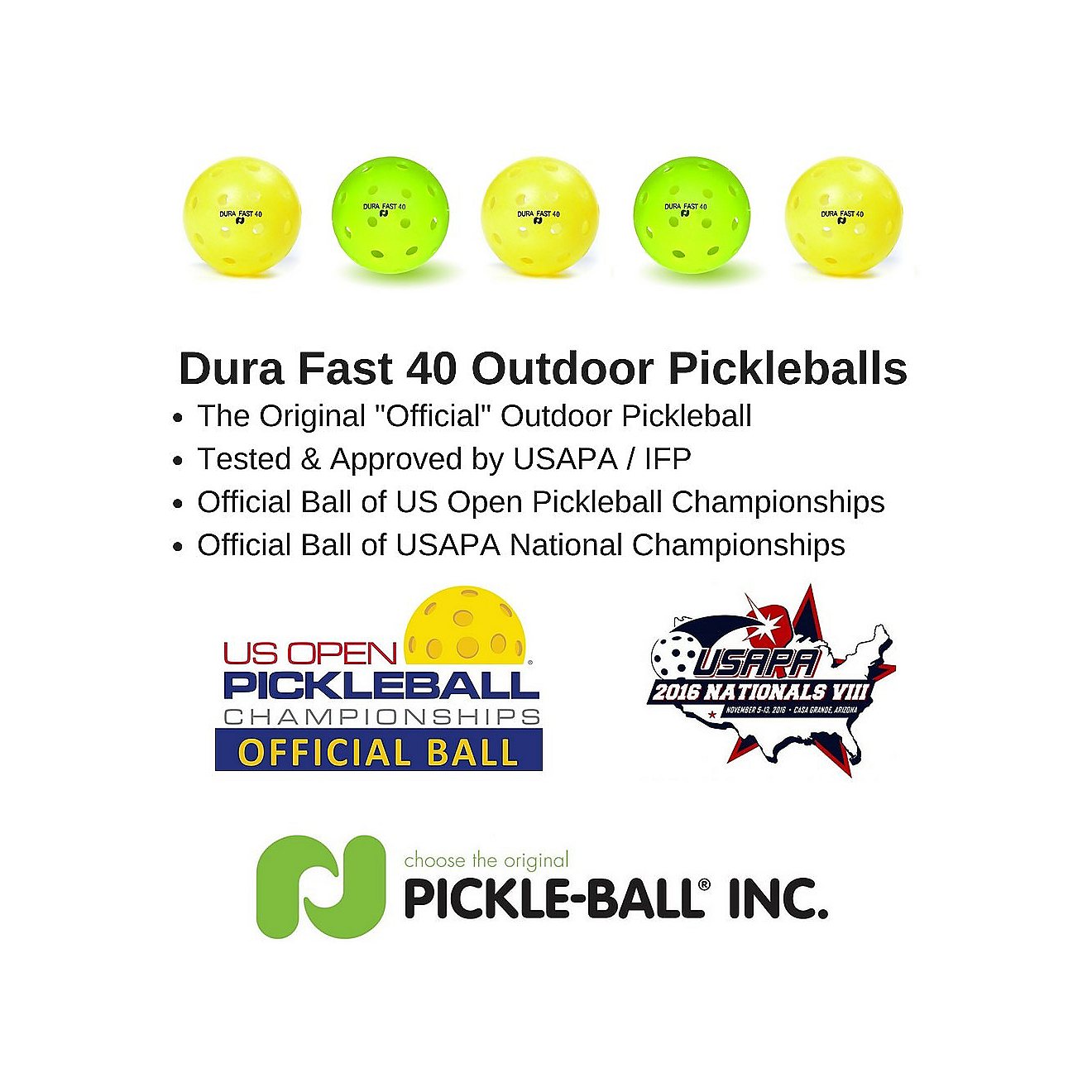 Pickle-ball DURA Fast 40 Outdoor Pickleball Balls 4-Pack                                                                         - view number 4