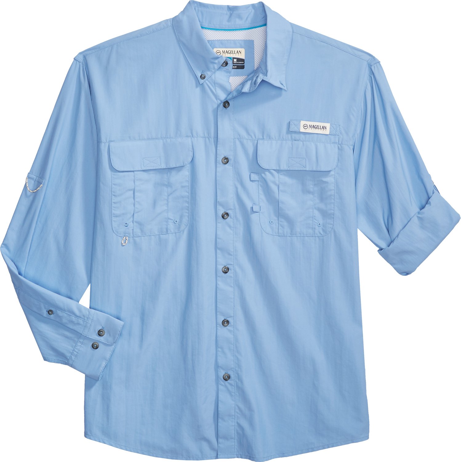 Magellan Outdoors Men's Laguna Madre Solid Long Sleeve Fishing Shirt ...