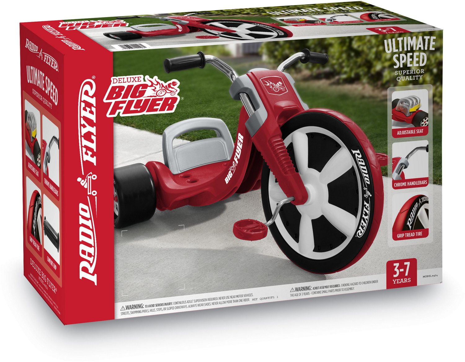 Radio Flyer Deluxe Big Flyer Performance Tricycle Academy