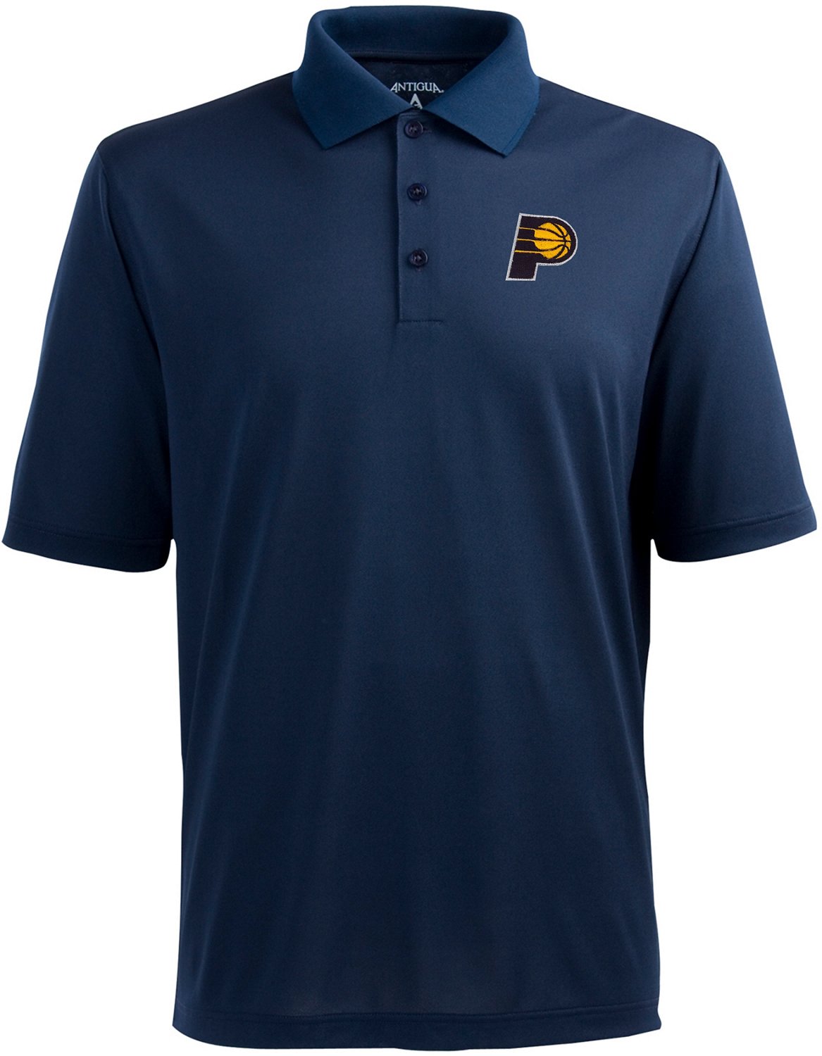 Antigua Men's Indiana Pacers Pique Xtra-Lite Polo Shirt | Academy