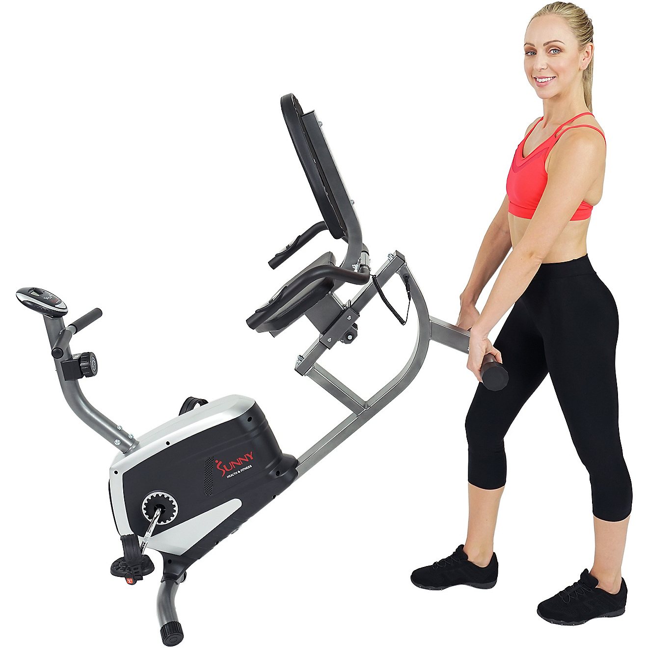 Sunny Health & Fitness Easy Adjustable Seat Recumbent Bike                                                                       - view number 13