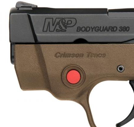 Smith And Wesson Mandp Bodyguard Fde Crimson Trace Red Laser 380 Acp Sub Compact 6 Round Pistol 7691