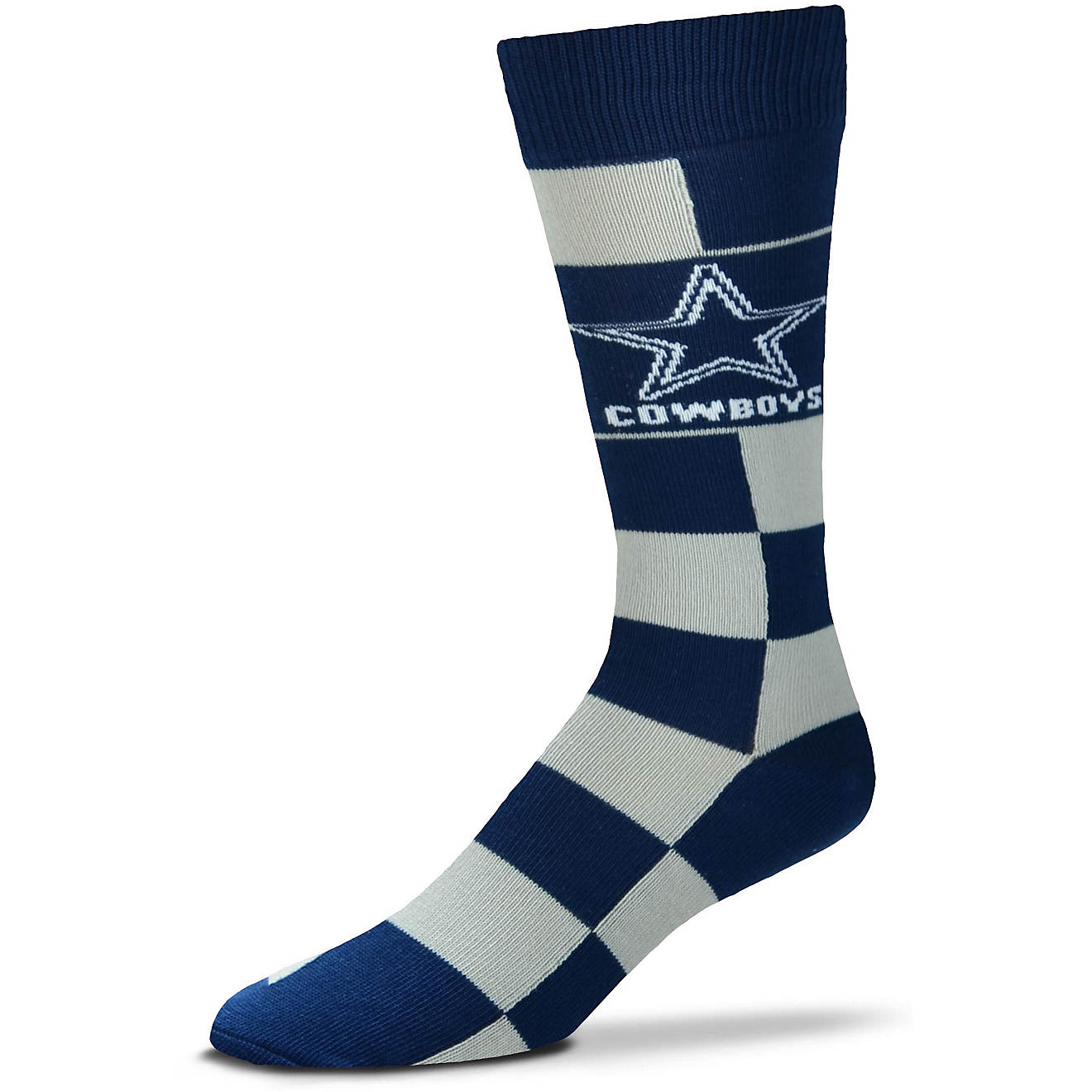 For Bare Feet Dallas Cowboys Jumbo Check Thin Knee High Dress Socks                                                              - view number 1