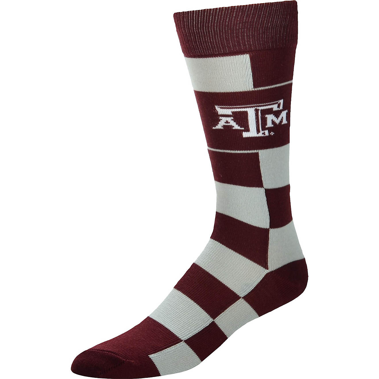 For Bare Feet Texas A&M University Jumbo Check Thin Knee High Dress Socks                                                        - view number 1
