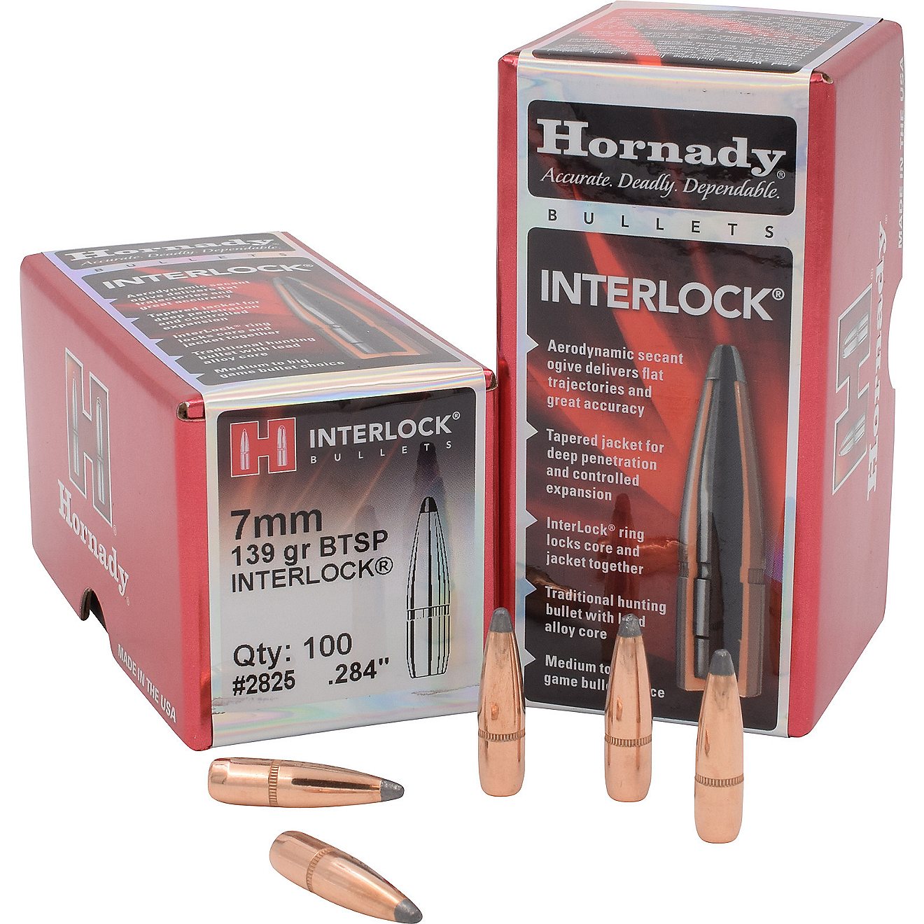 Hornady InterLock® BTSP 7mm 139-Grain Bullets                                                                                   - view number 1