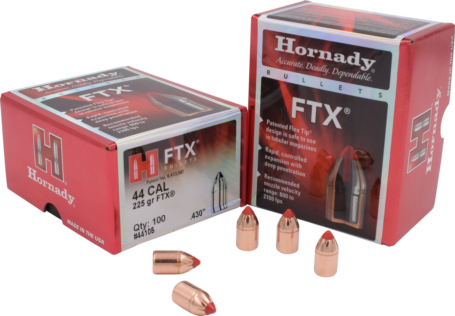 Hornady FTX® .44 Magnum 225Grain Bullets Academy