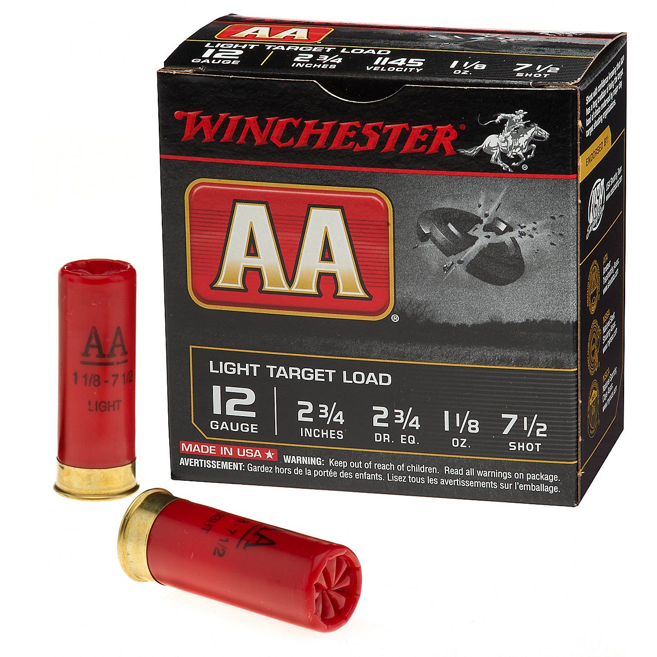 Winchester AA Target Load 12 Gauge Shotshells - 25 Rounds                                                                        - view number 2