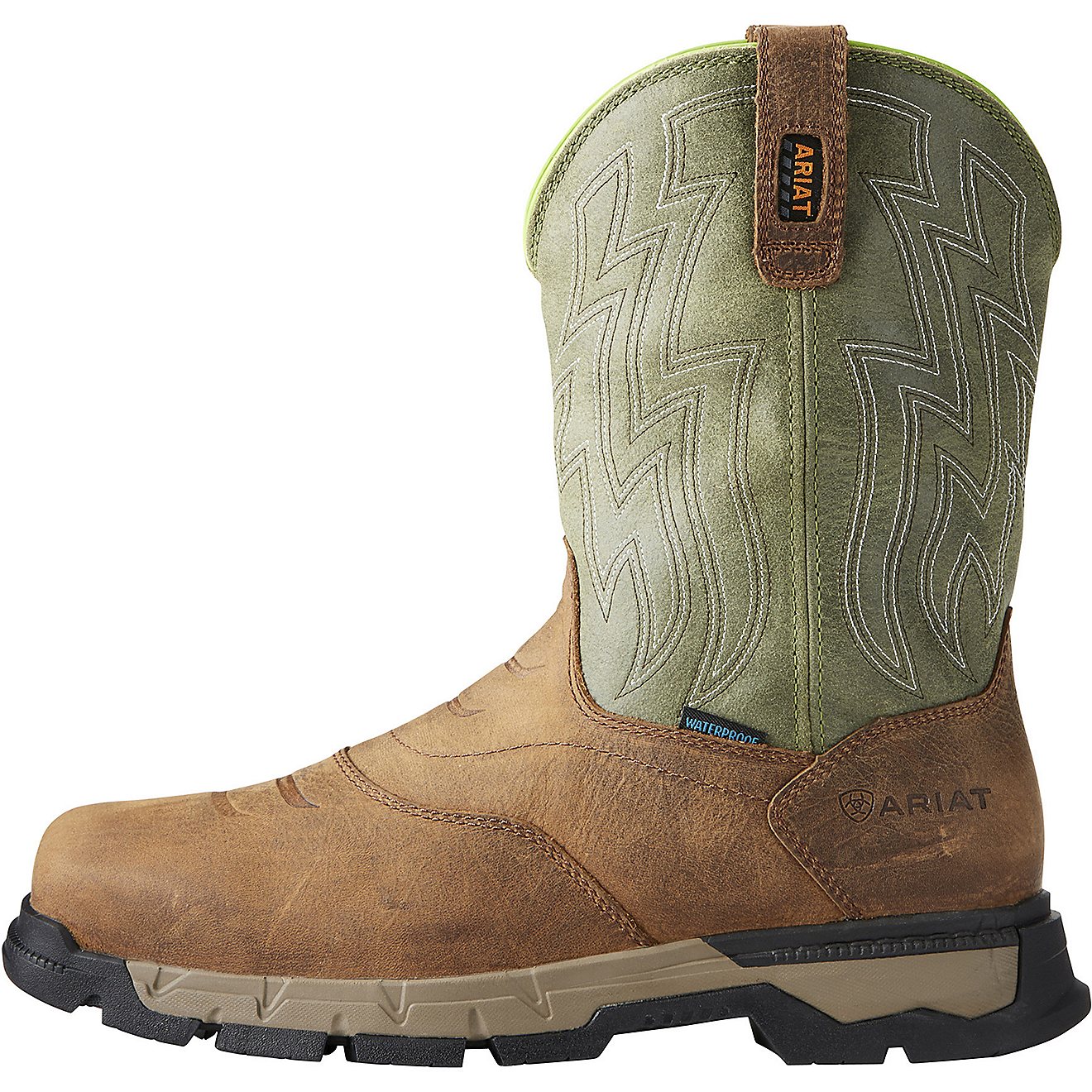 Ariat Men's Rebar H2O EH Composite Toe Western Wellington Work Boots                                                             - view number 2