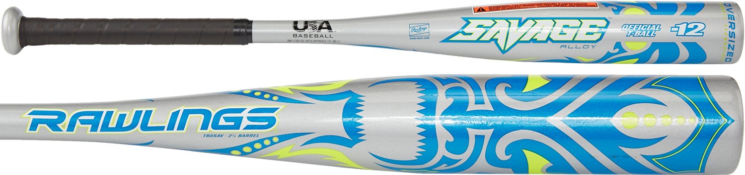 Rawlings Kids' Savage 2018 Aluminum Alloy TBall Bat 12 Academy