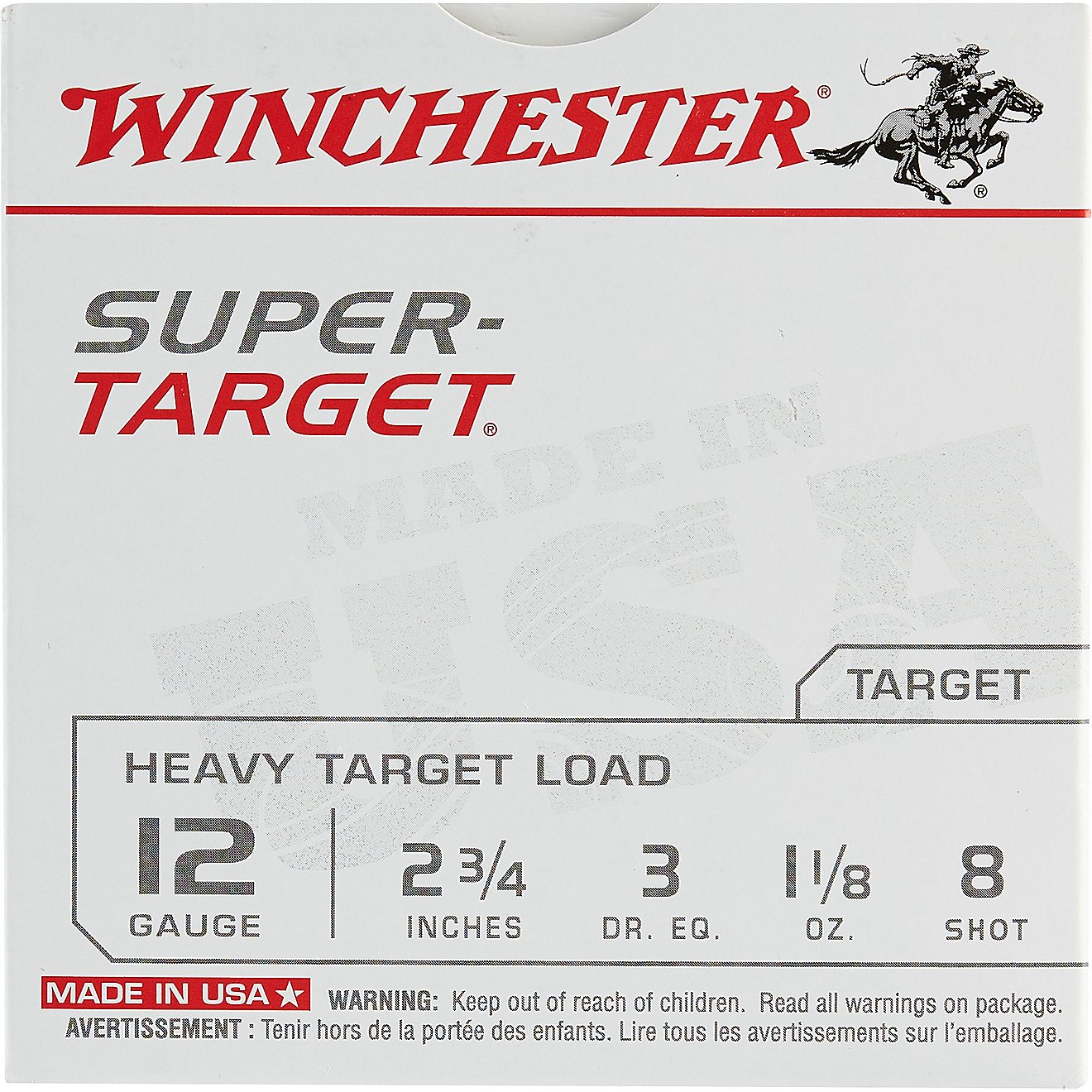 Winchester Target Load 12 Gauge 8 Shotshells - 25 Rounds                                                                         - view number 1