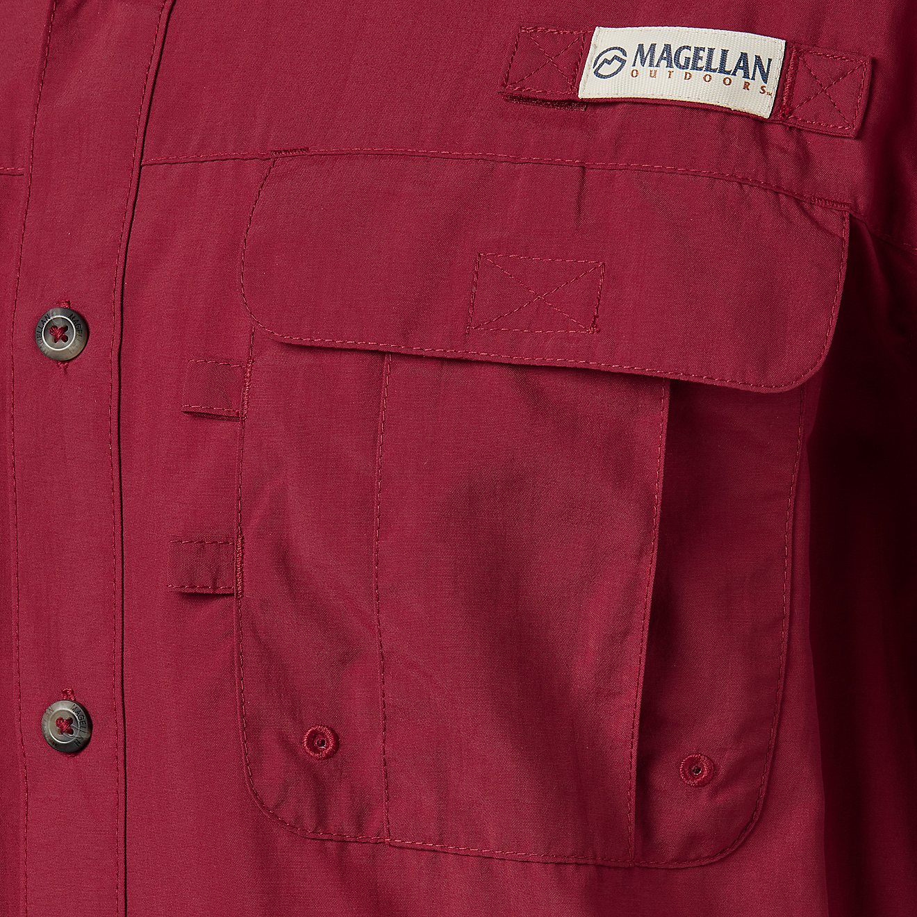 Magellan Outdoors Men's Laguna Madre Solid Short Sleeve Fishing Shirt                                                            - view number 4