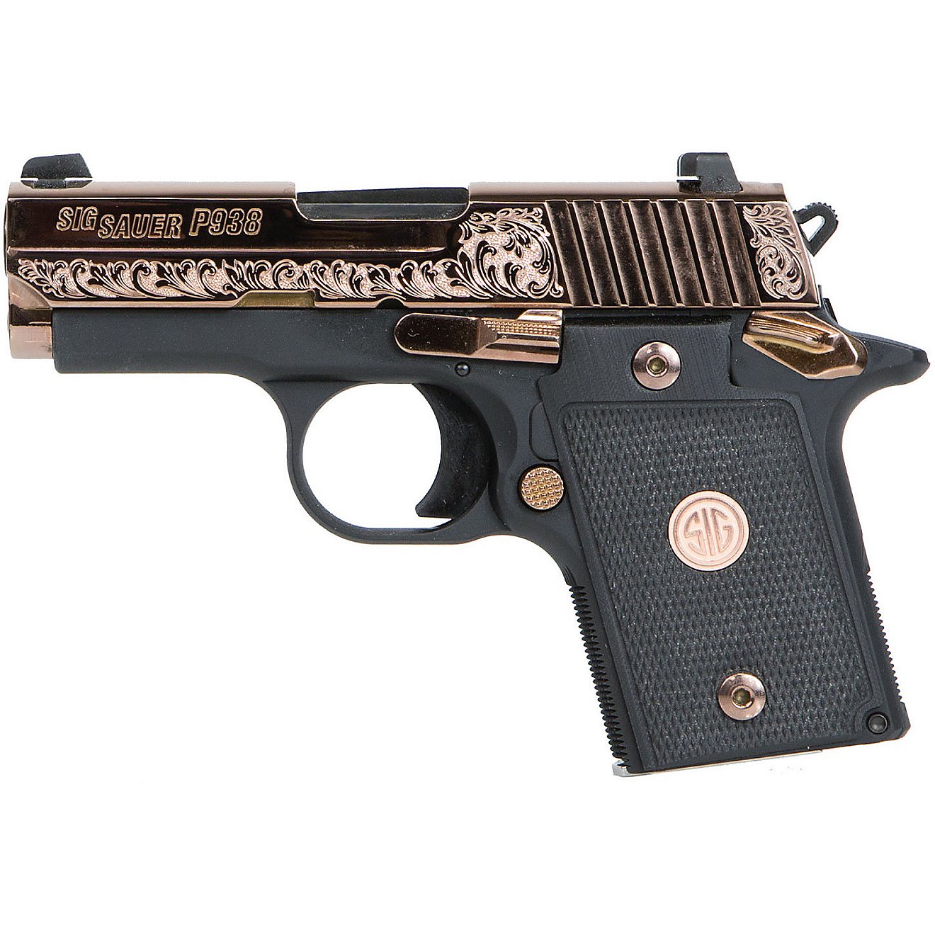 Sig Sauer P938 Engraved Rose Gold NS 9mm Sub-Compact 6-Round Pistol                                                              - view number 1