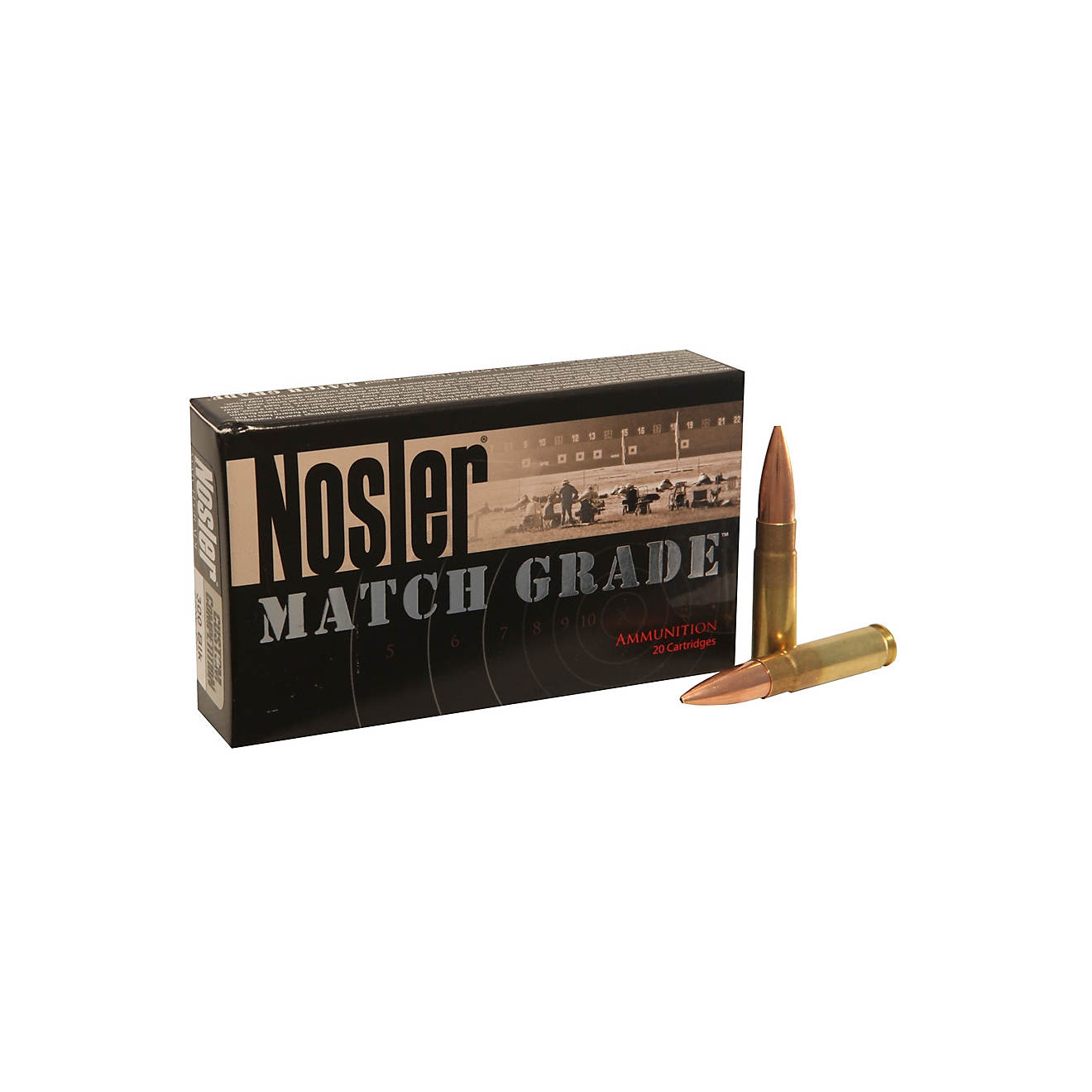 Nosler Match Grade Custom Competition 7.62 x 35mm 220-Grain Centerfire Rifle Ammunition                                          - view number 1