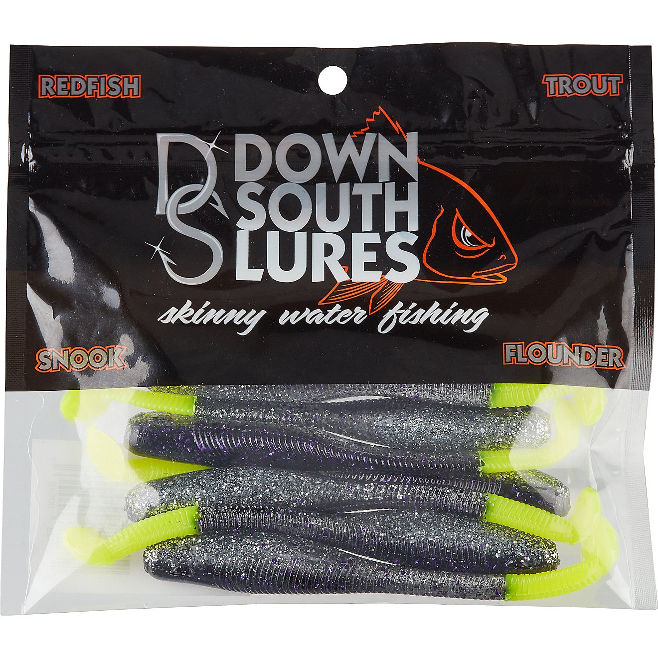 Down South Lures 4-1/2" Salt Water Paddle Tail Swimbaits 8-Pack                                                                  - view number 1