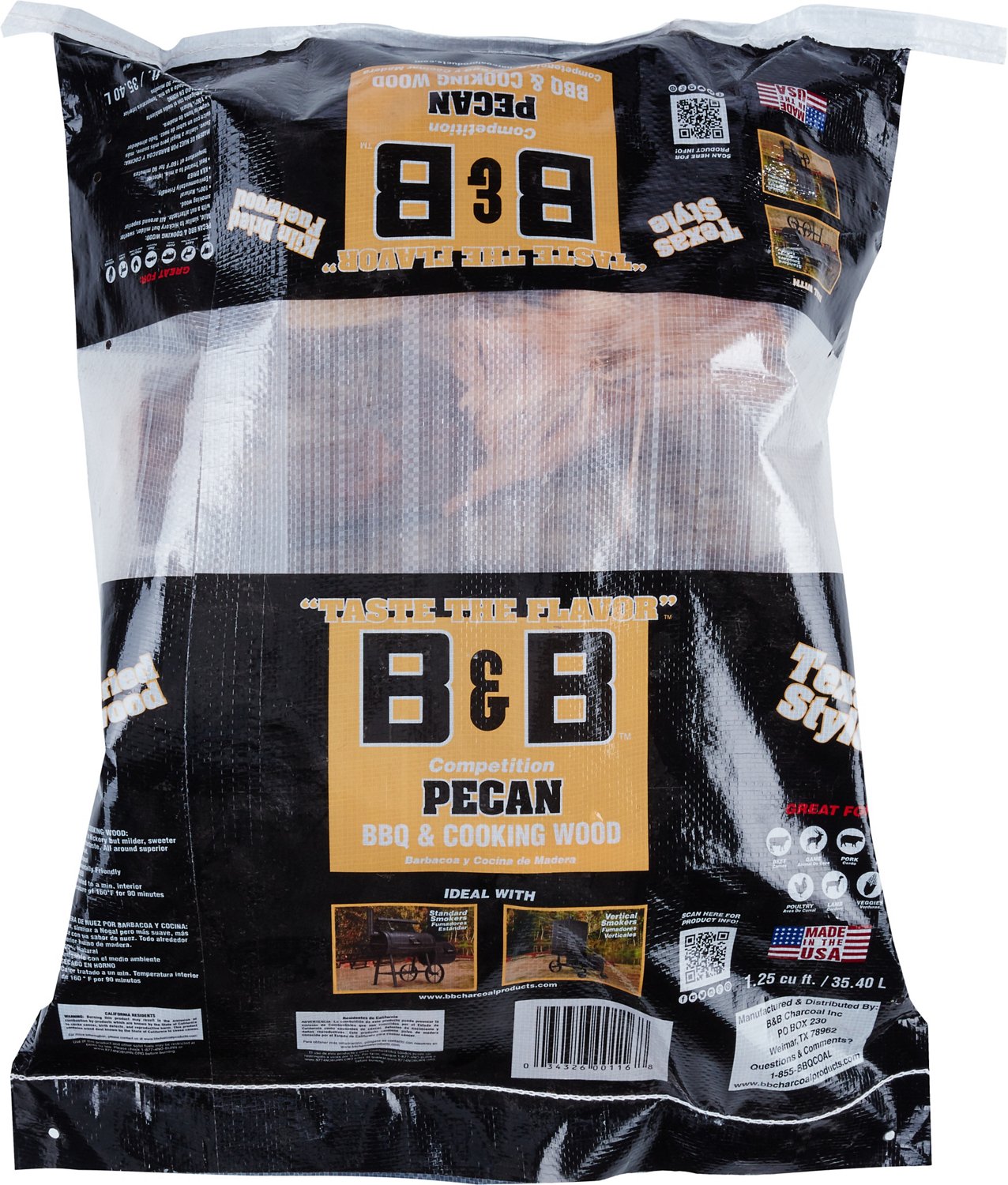 B&B Kiln Dried Flavored 1.25 Cu Ft BBQ/Cooking Wood Logs | Academy