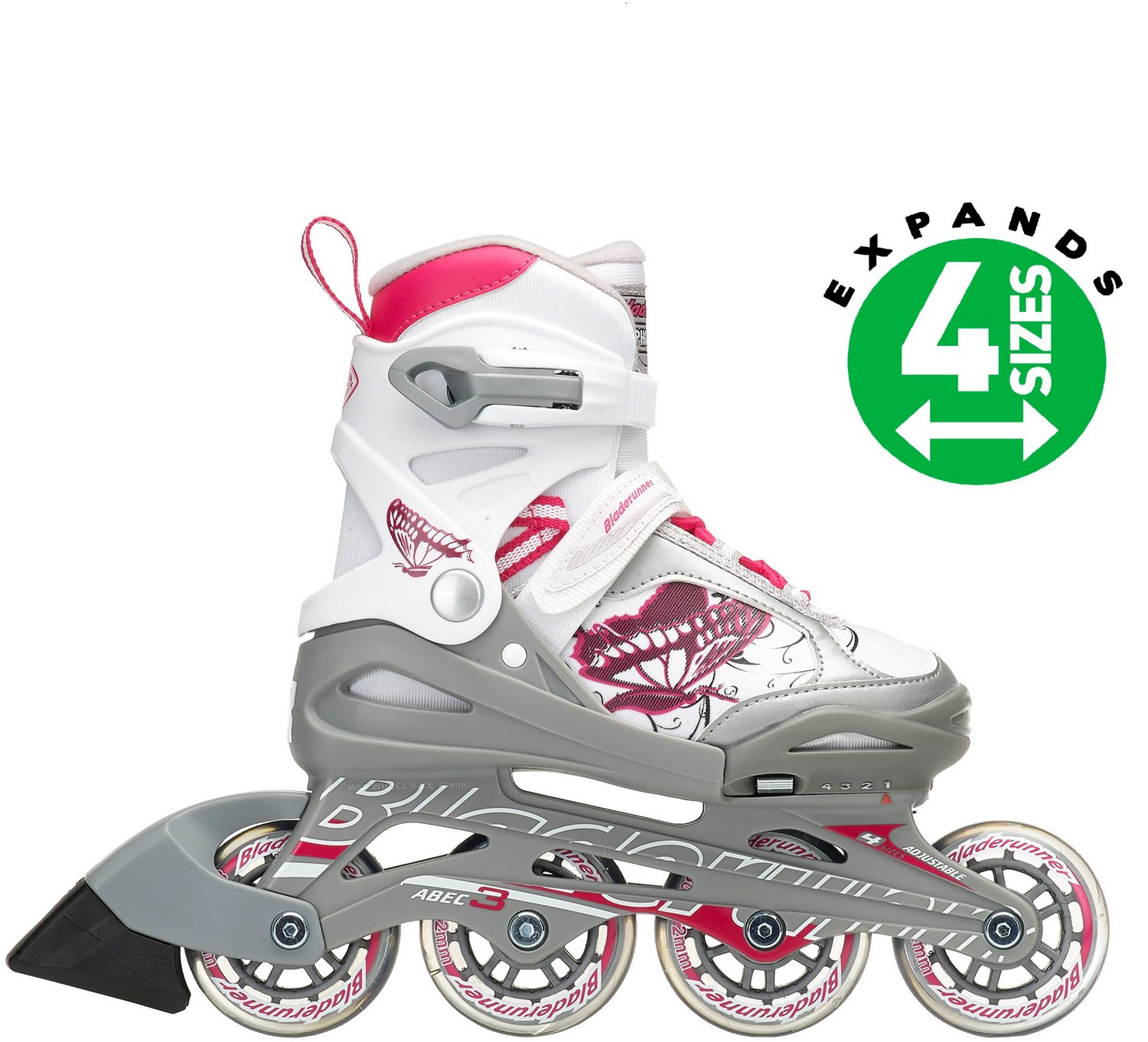 Rollerblade Girls' Bladerunner Phoenix Adjustable InLine Skates Academy