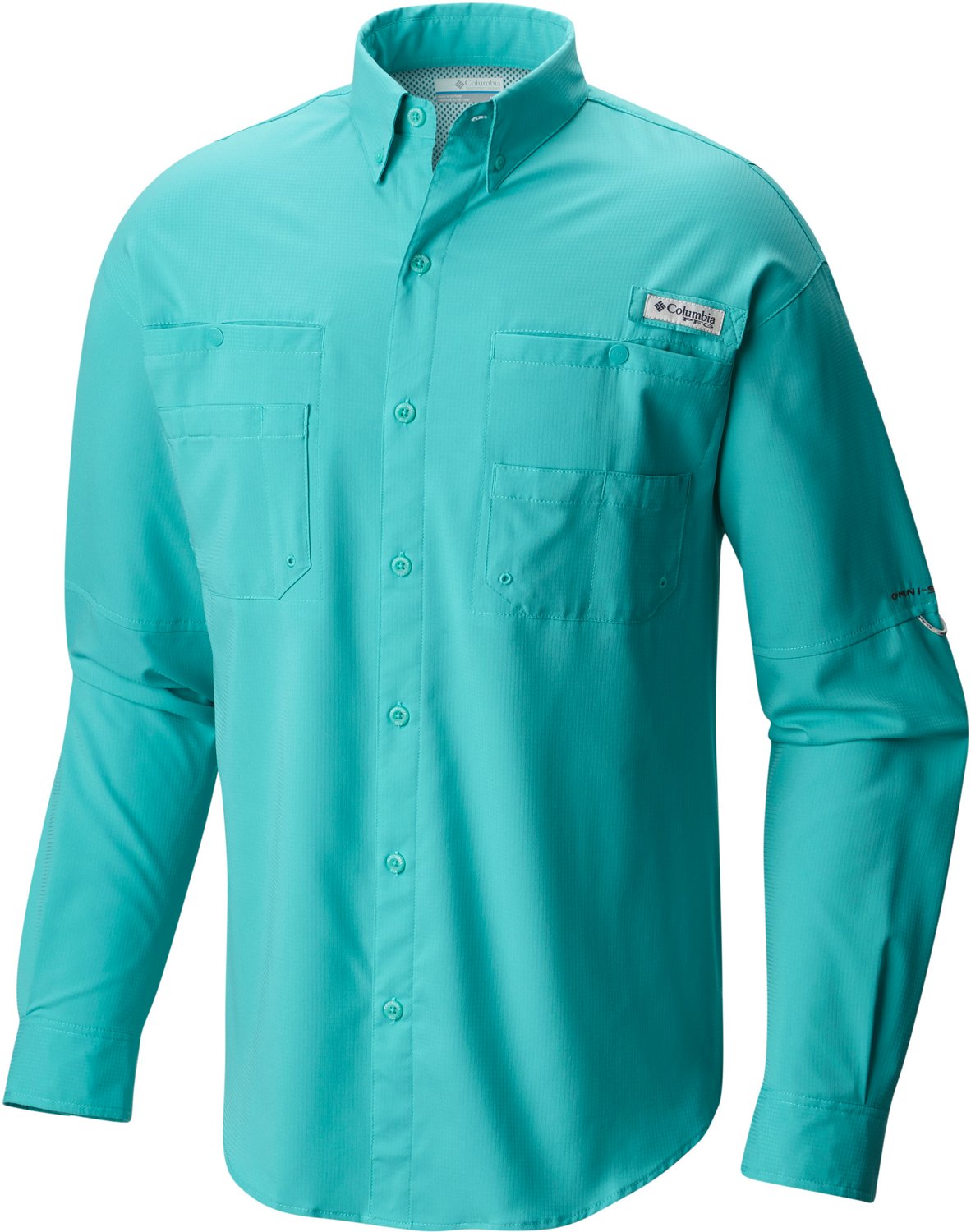 Houston Astros Columbia Colorblocked Tamiami Omni-Shade Button-Up