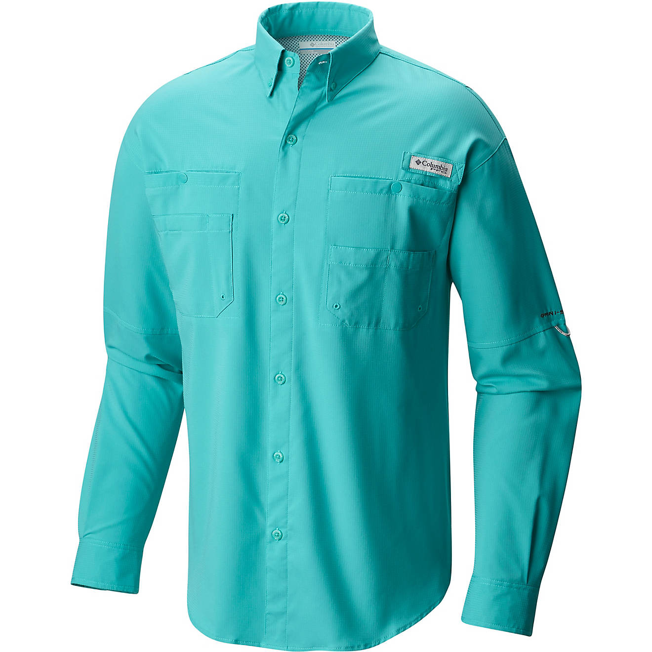 Men's Columbia Orange/Navy Houston Astros Colorblocked Tamiami Omni-Shade  Button-Up Shirt