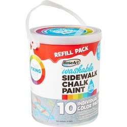 academy toys roseart sports refill sidewalk washable chalk bucket paint game