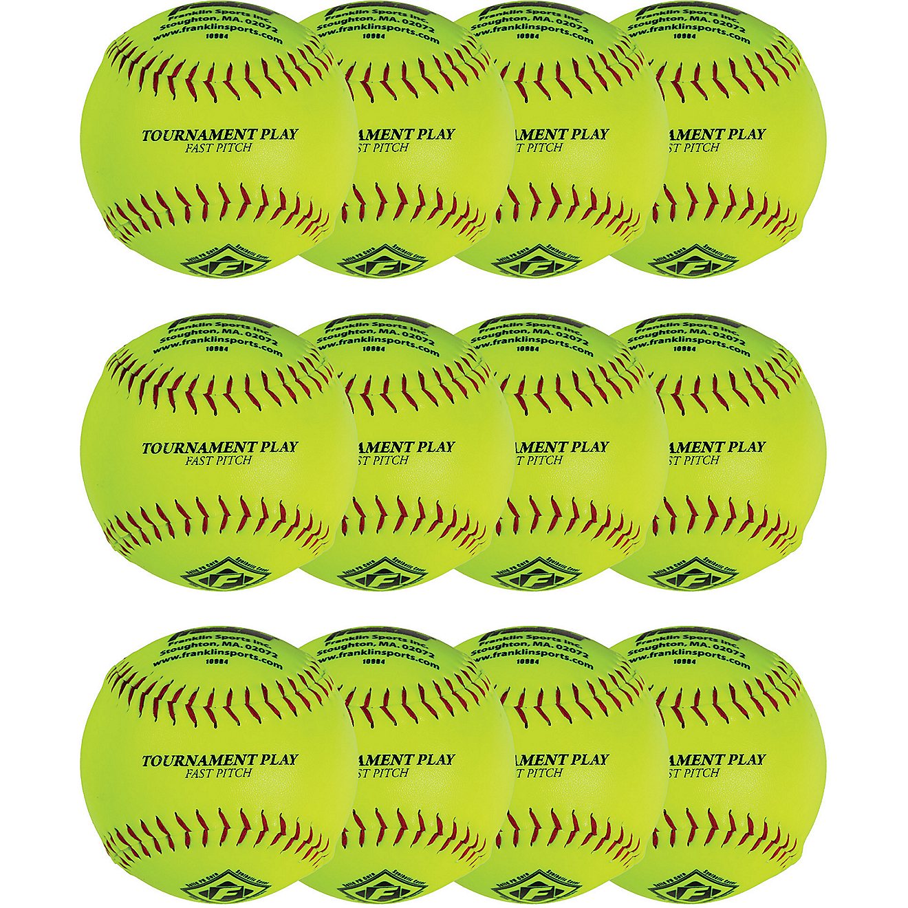 Franklin 12 in Fast-Pitch Softballs 12-Pack                                                                                      - view number 2