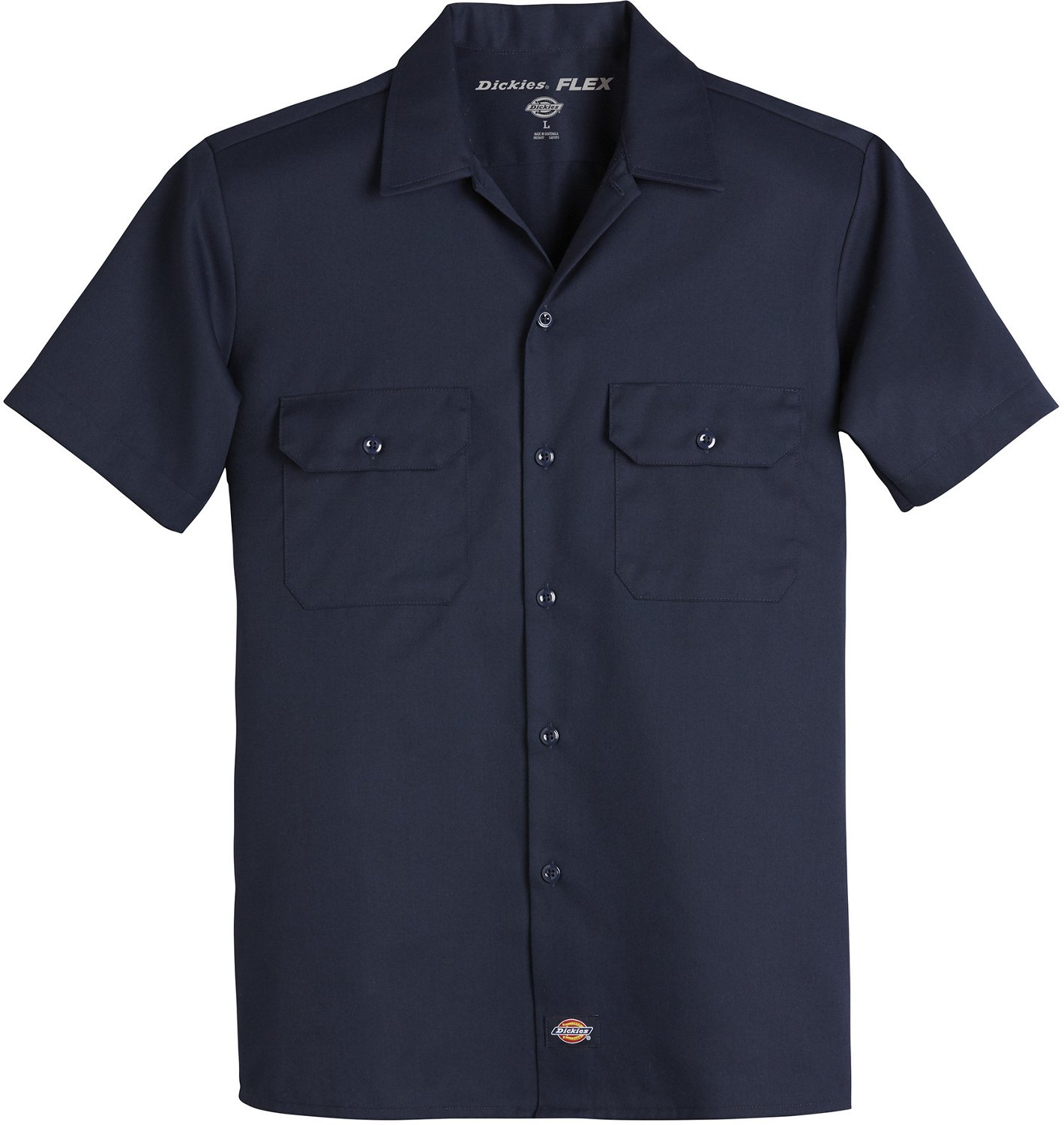 Dickies Mens Flex Slim Fit Short Sleeve Twill Work Shirt Academy