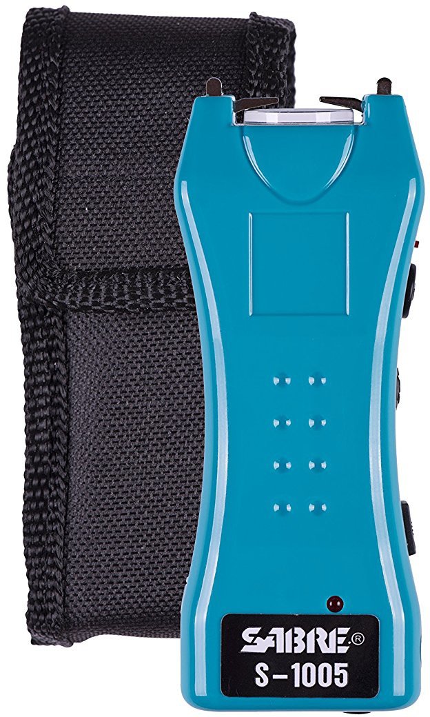 SABRE Dual Capacitor 600,000V Mini Stun Gun with LED Flashlight Academy