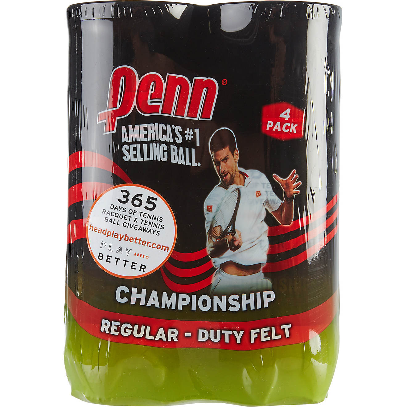 PENN Champ RD Tennis Balls 4-Pack                                                                                                - view number 1