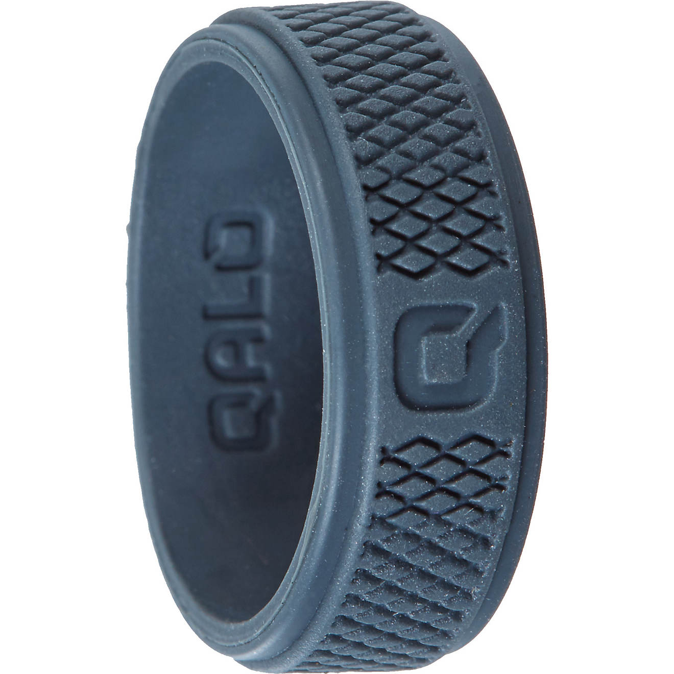 QALO Men's Step Edge Crosshatch Silicone Wedding Ring                                                                            - view number 1