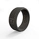 QALO Men's Step Edge Crosshatch Silicone Wedding Ring                                                                            - view number 2 image