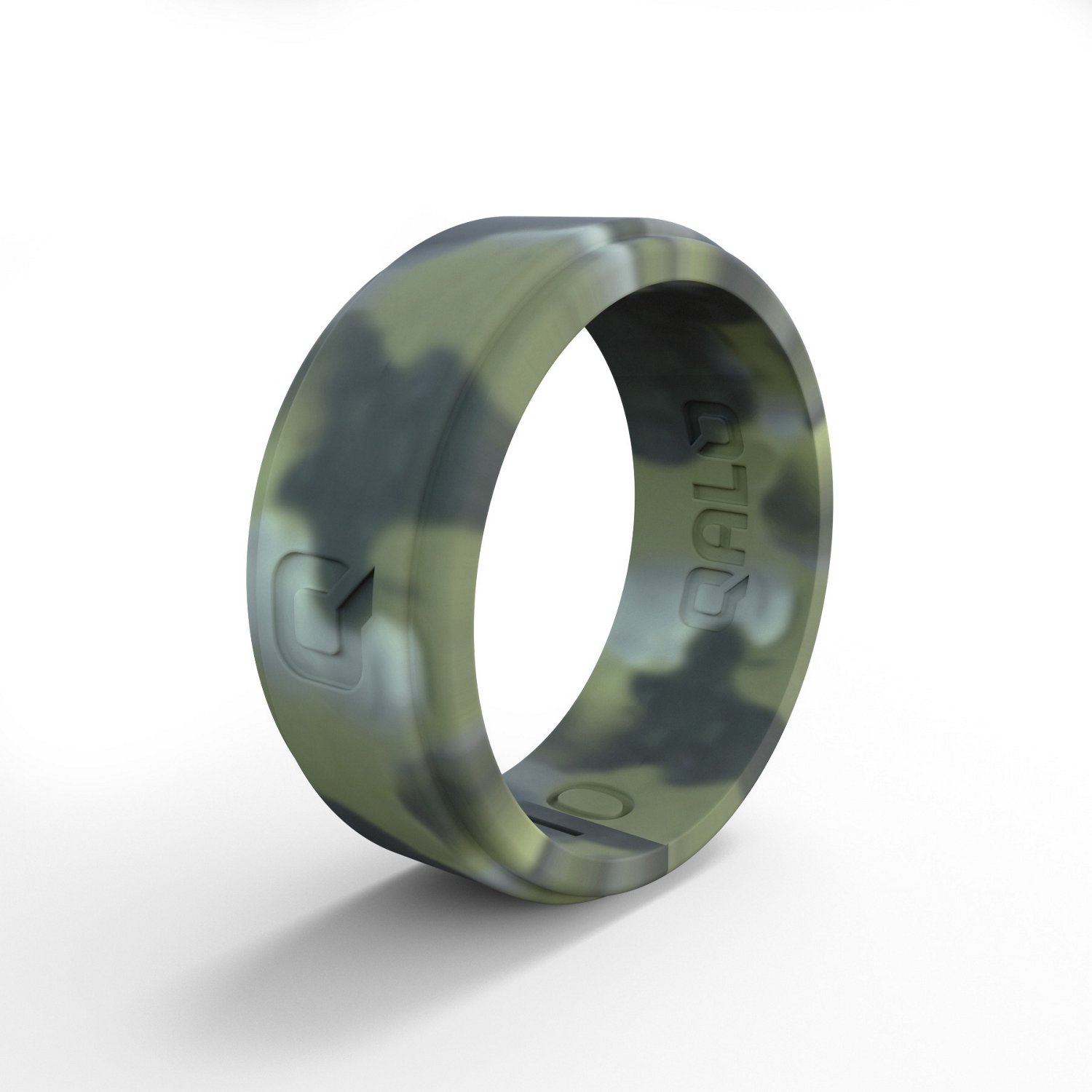 QALO Men's Step Edge Camo Silicone Wedding Ring Academy