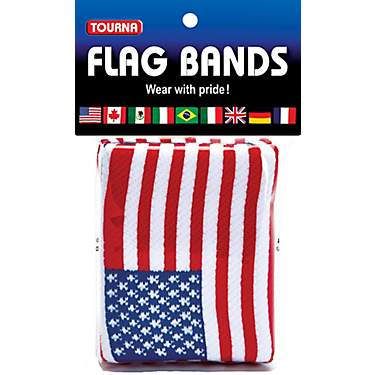 Tourna USA Flag Wristbands 2-Pack                                                                                               