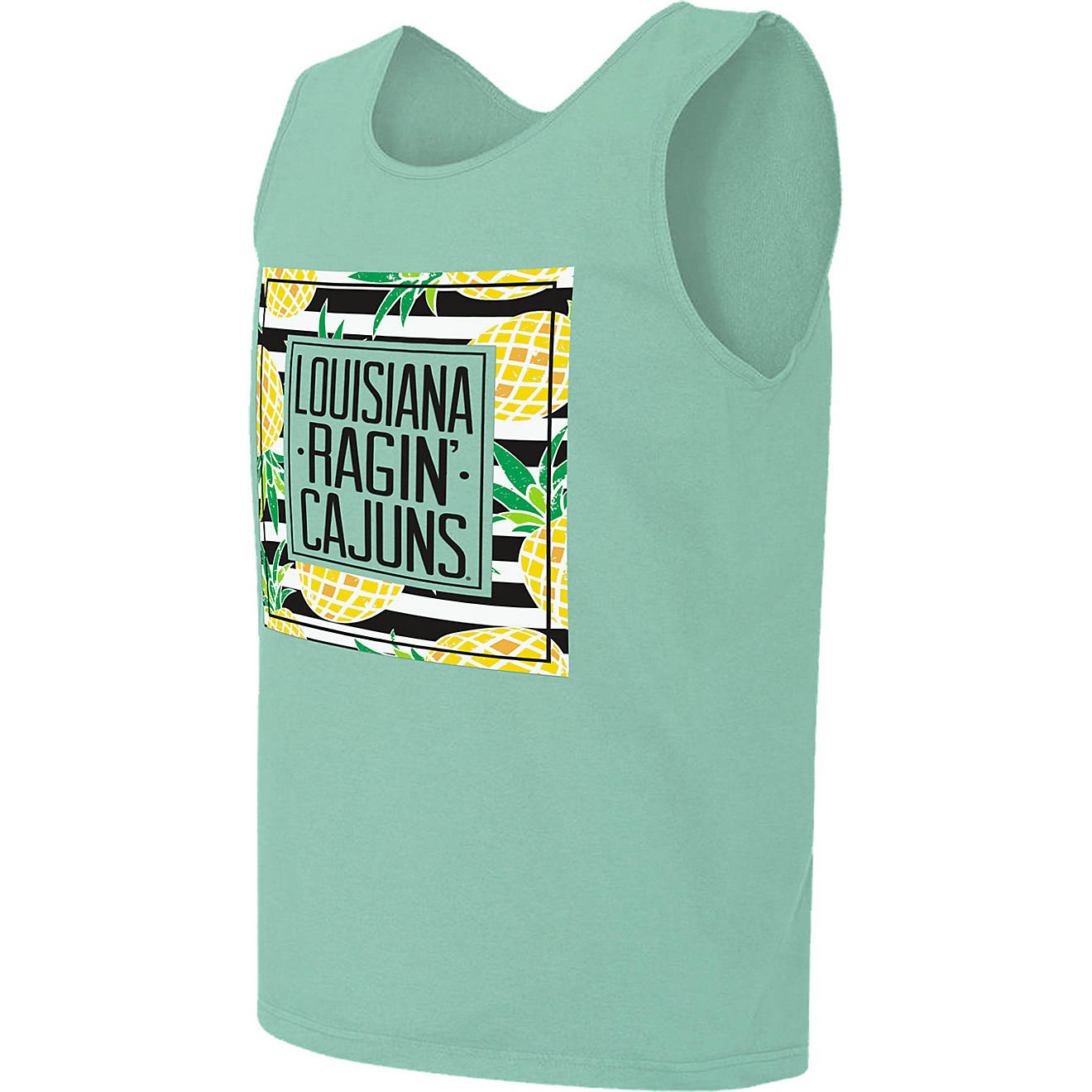 Image One Women's University of Louisiana at Lafayette Spring Pattern Block Comfort Color Tank Top                               - view number 1