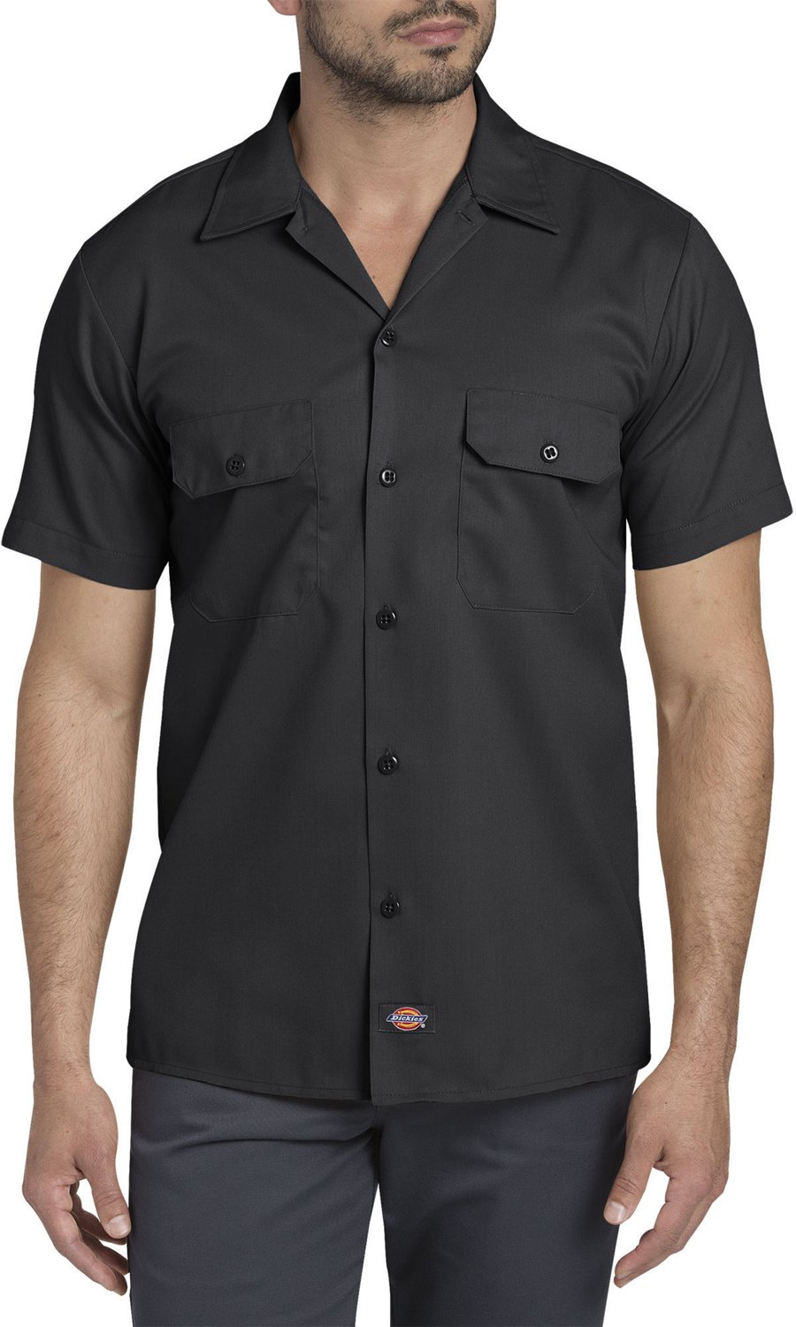 Dickies Mens Flex Slim Fit Short Sleeve Twill Work Shirt Academy