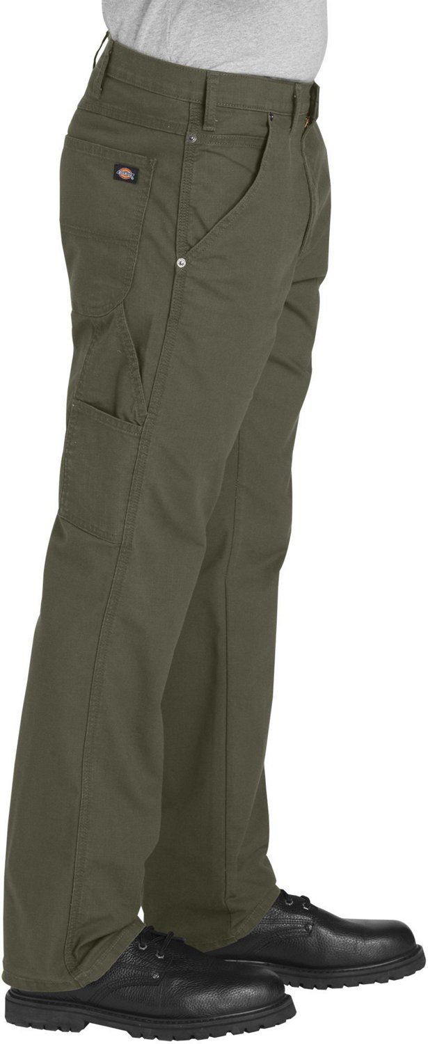 genuine dickies men's regular fit straight leg flat front pant