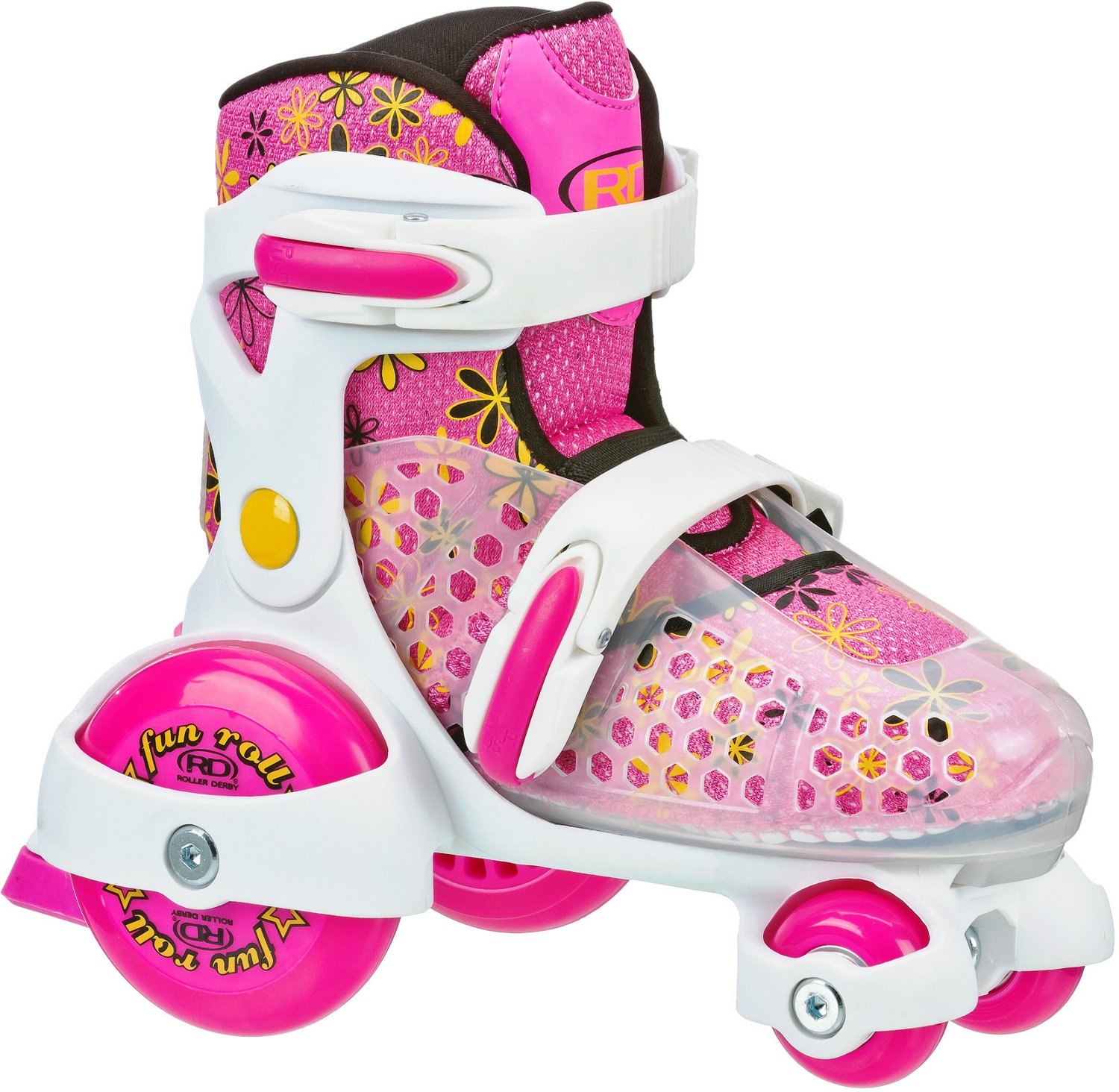 Roller Derby Girls' Fun Roll Jr Adjustable Quad Roller Skates Academy