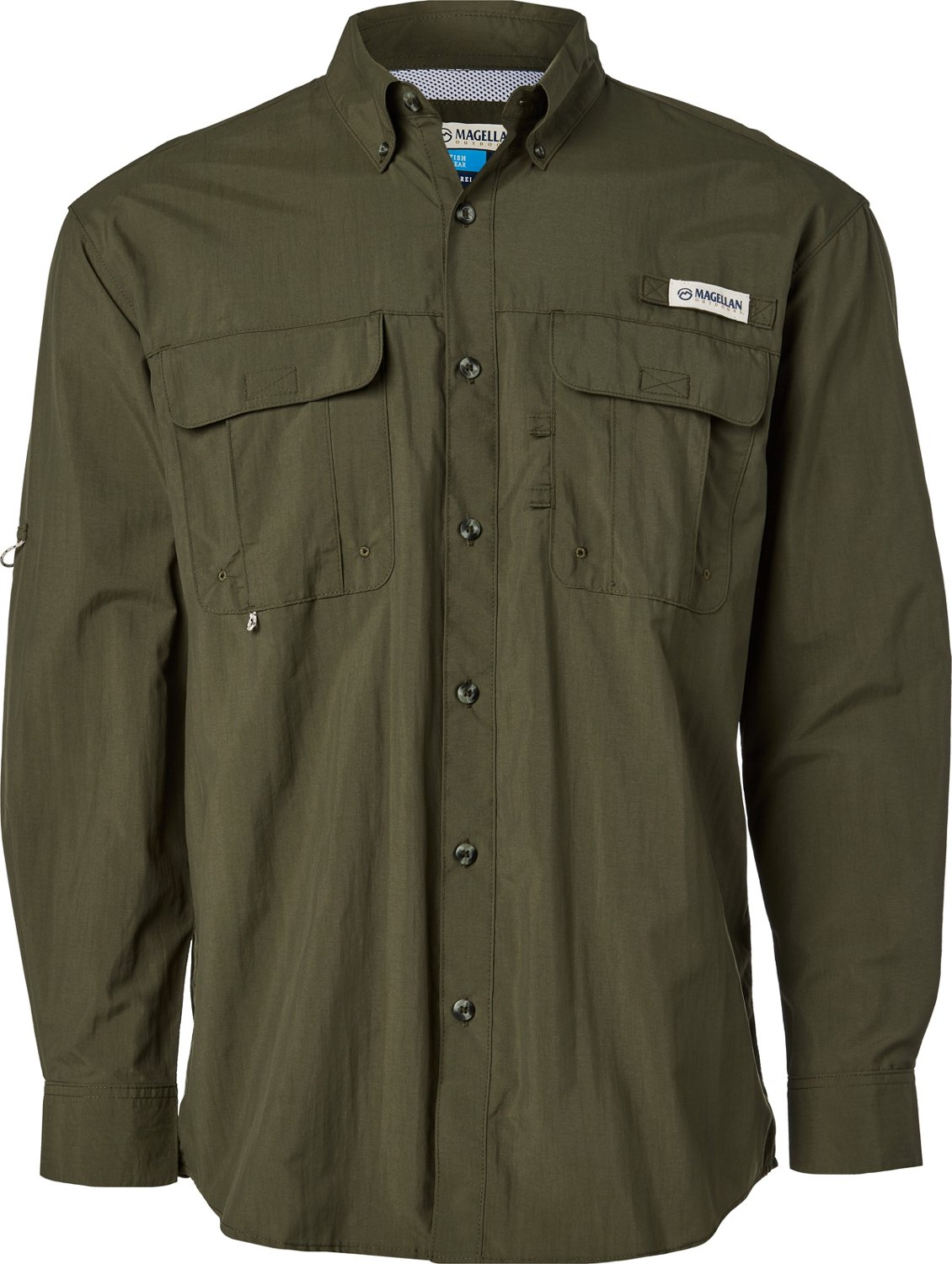 Magellan Outdoors Men's Laguna Madre Solid Long Sleeve