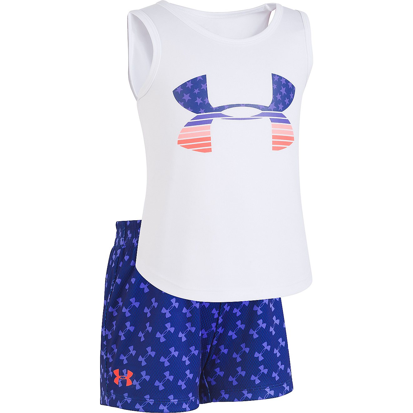 Under Armour Toddler Girls' Flag Big Logo Tank Top and Shorts Set                                                                - view number 1
