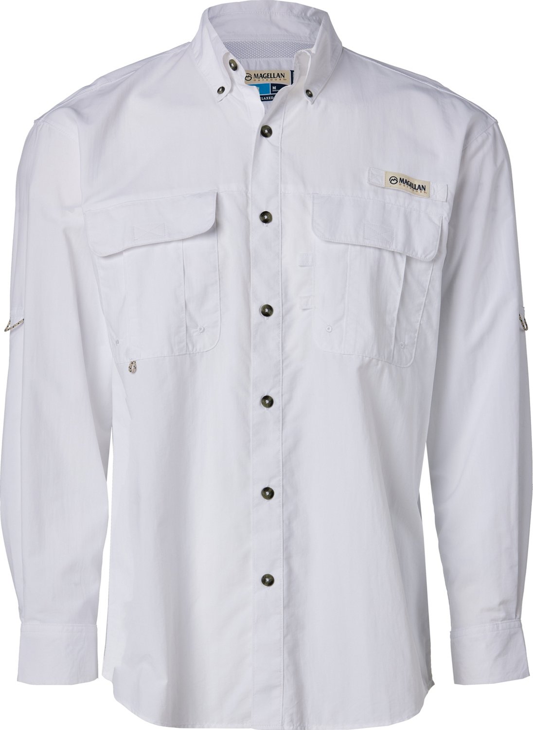 Magellan Outdoors Men's Laguna Madre Solid Long Sleeve Fishing Shirt ...