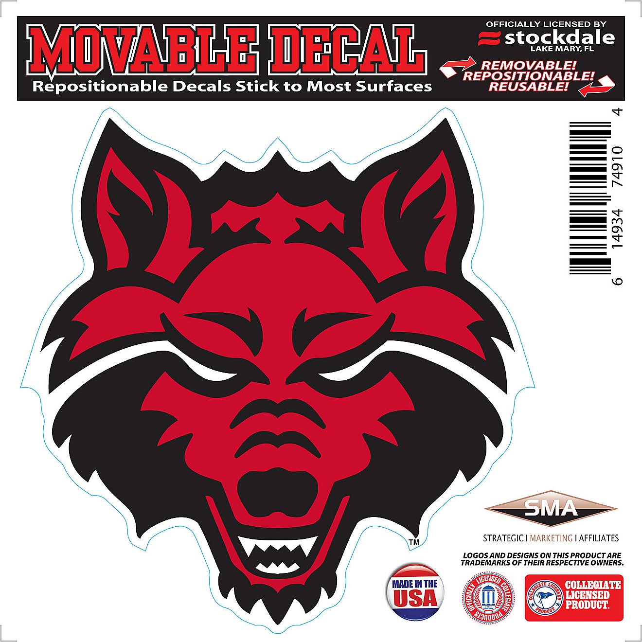 Stockdale Arkansas State University Decal                                                                                        - view number 1