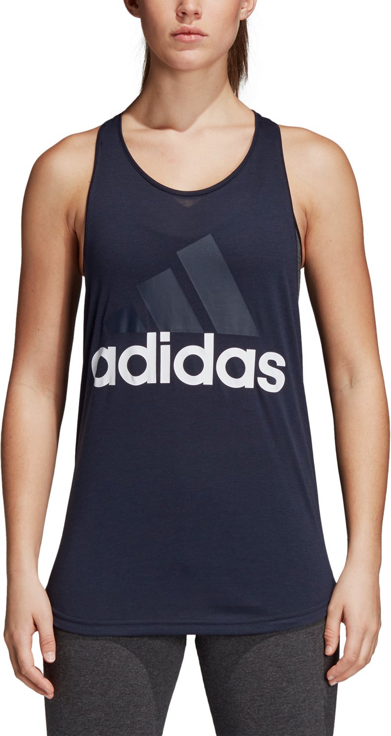 adidas Women's Essentials Linear Logo Loose Tank Top | Academy