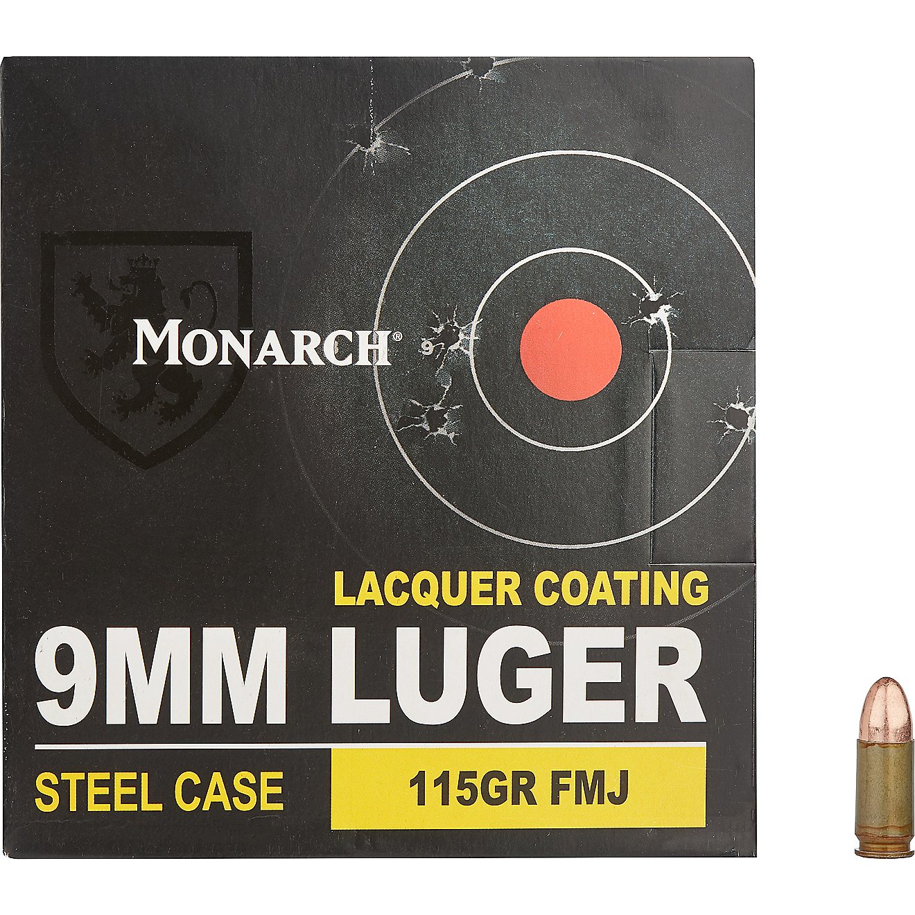 Monarch® 9mm Luger 115-Grain Pistol Ammunition - 200 Rounds                                                                     - view number 2