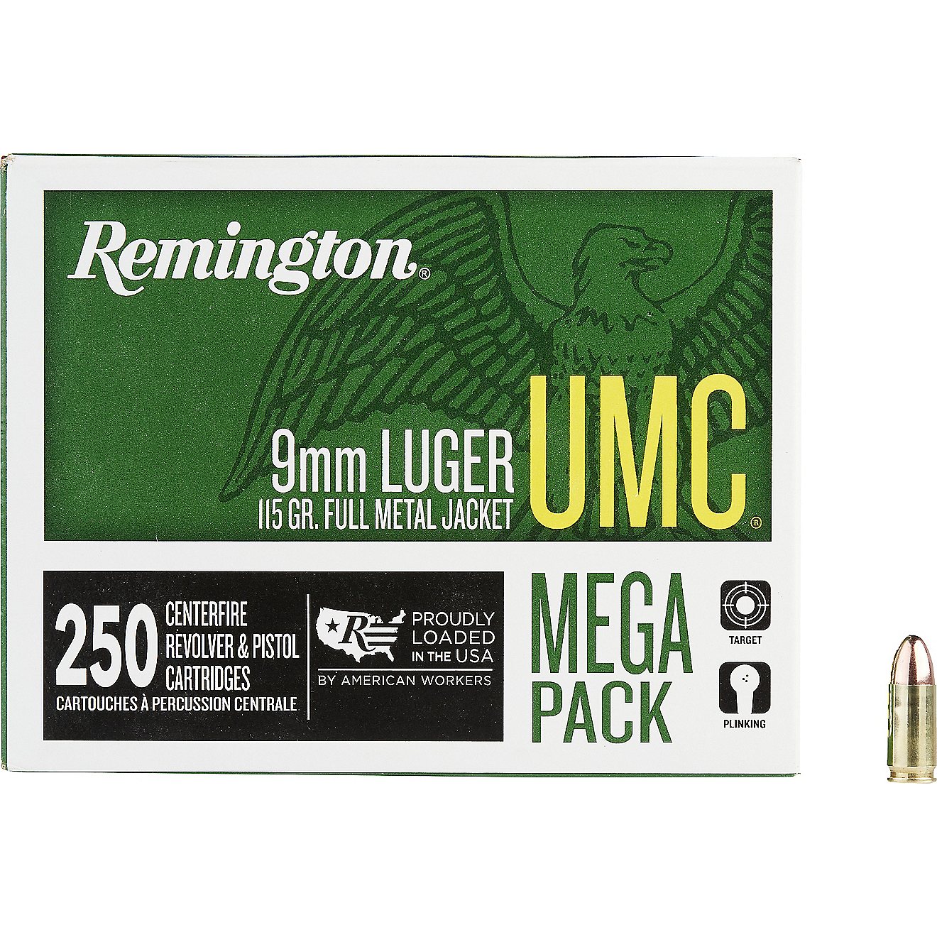 Remington UMC 9mm Luger 115-Grain Centerfire Handgun Ammunition - 250  Rounds | Academy
