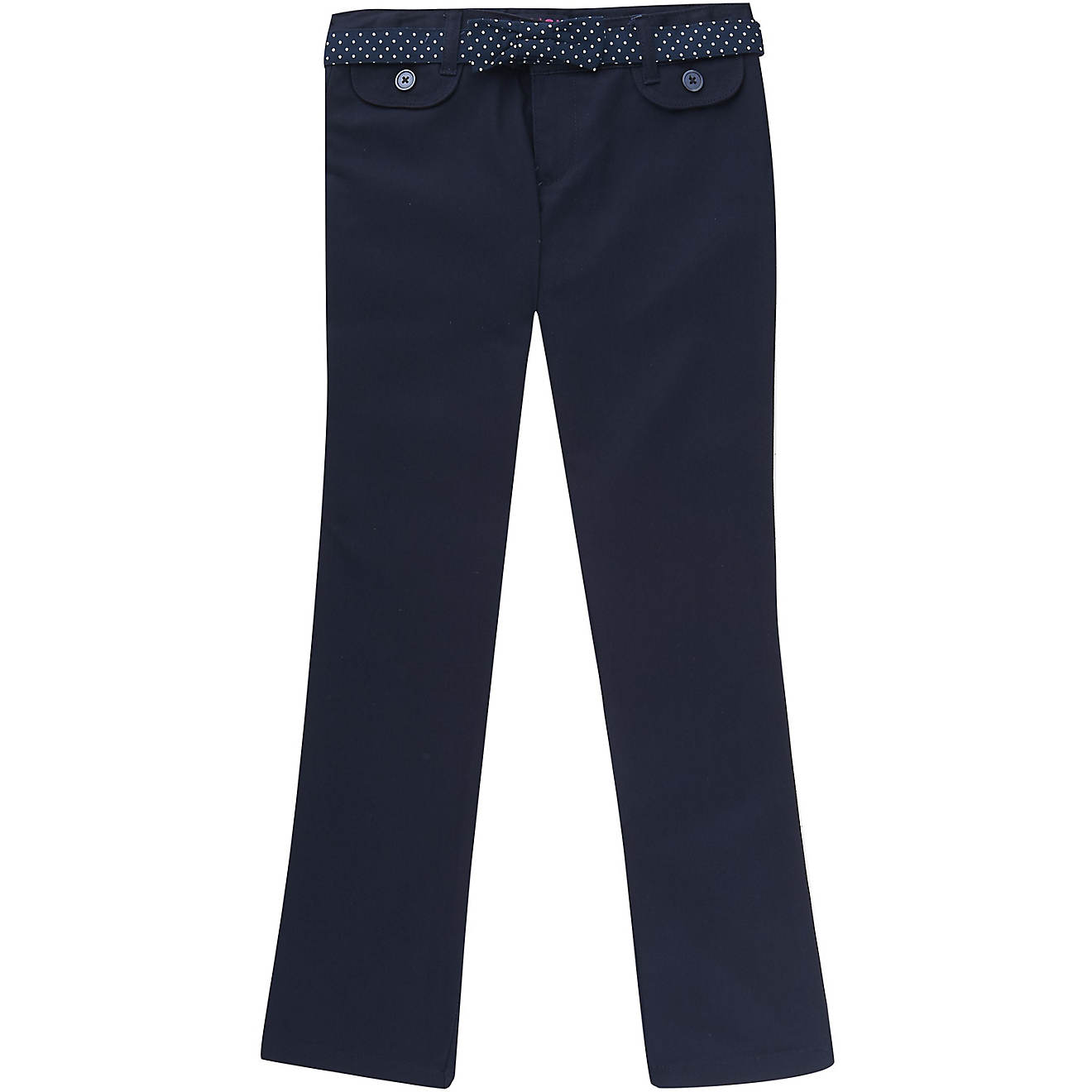 French Toast Girls' Twill Straight Leg Belted Pants                                                                              - view number 1