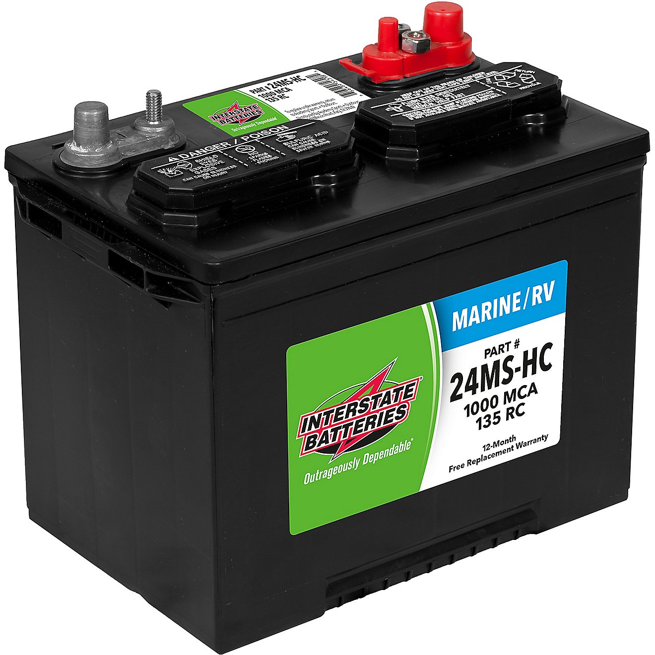 Interstate Batteries 1,000 Marine Cranking Amp Starting Battery                                                                  - view number 3