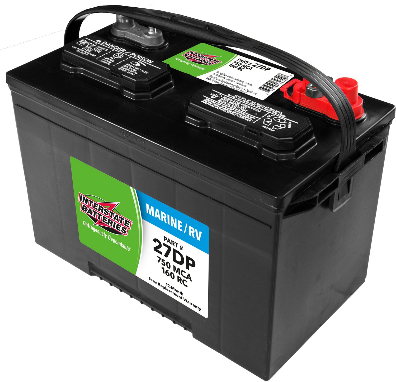Interstate Batteries 750 Marine Cranking Amp Cranking Amp Dual Purpose Battery Academy