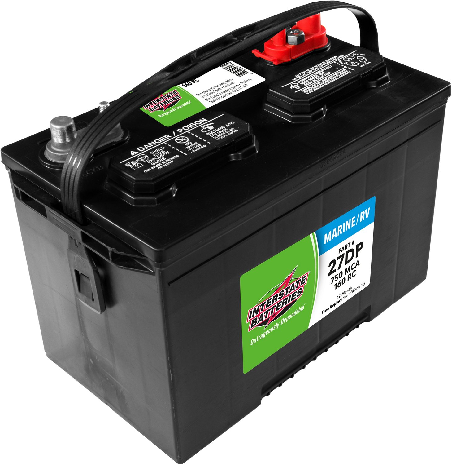 Interstate Batteries 750 Marine Cranking Amp Cranking Amp Dual Purpose Battery Academy