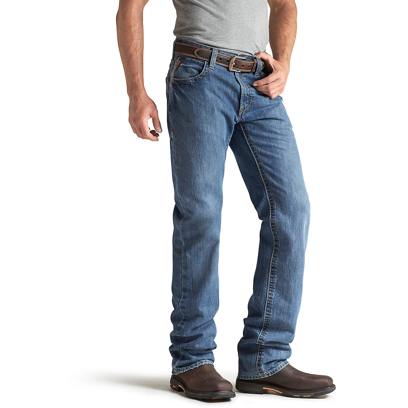 Ariat Men's FR M3 Loose Basic Stackable Straight Leg Jeans                                                                       - view number 1