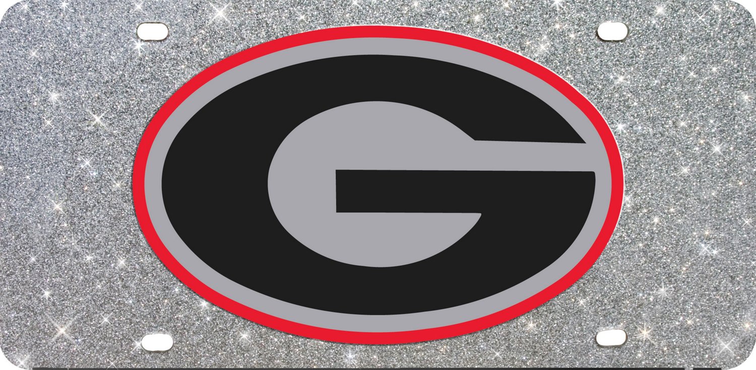 Stockdale University Of Georgia Glitter License Plate Academy