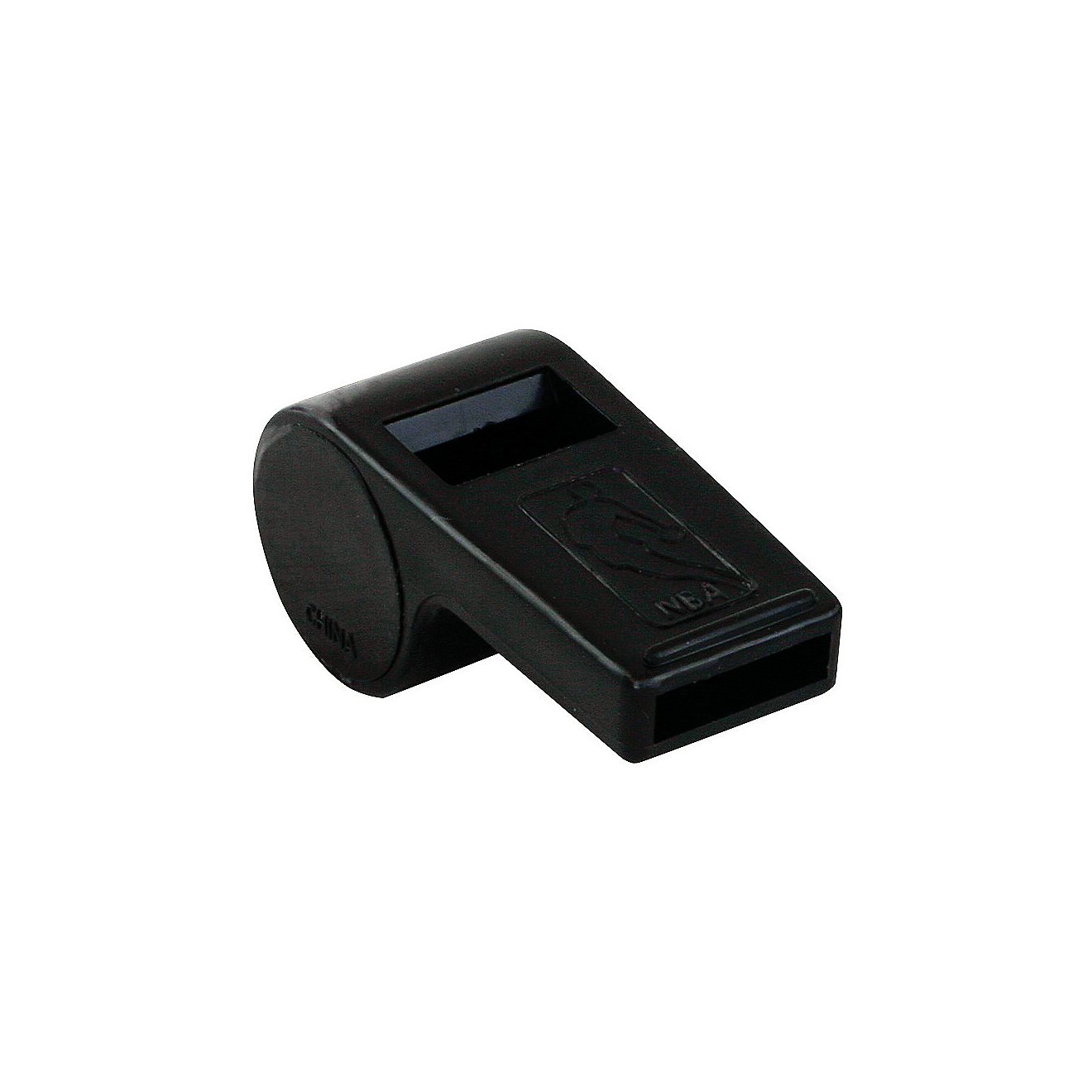 Black Spalding 8304SR Plastic Whistle with Lanyard 