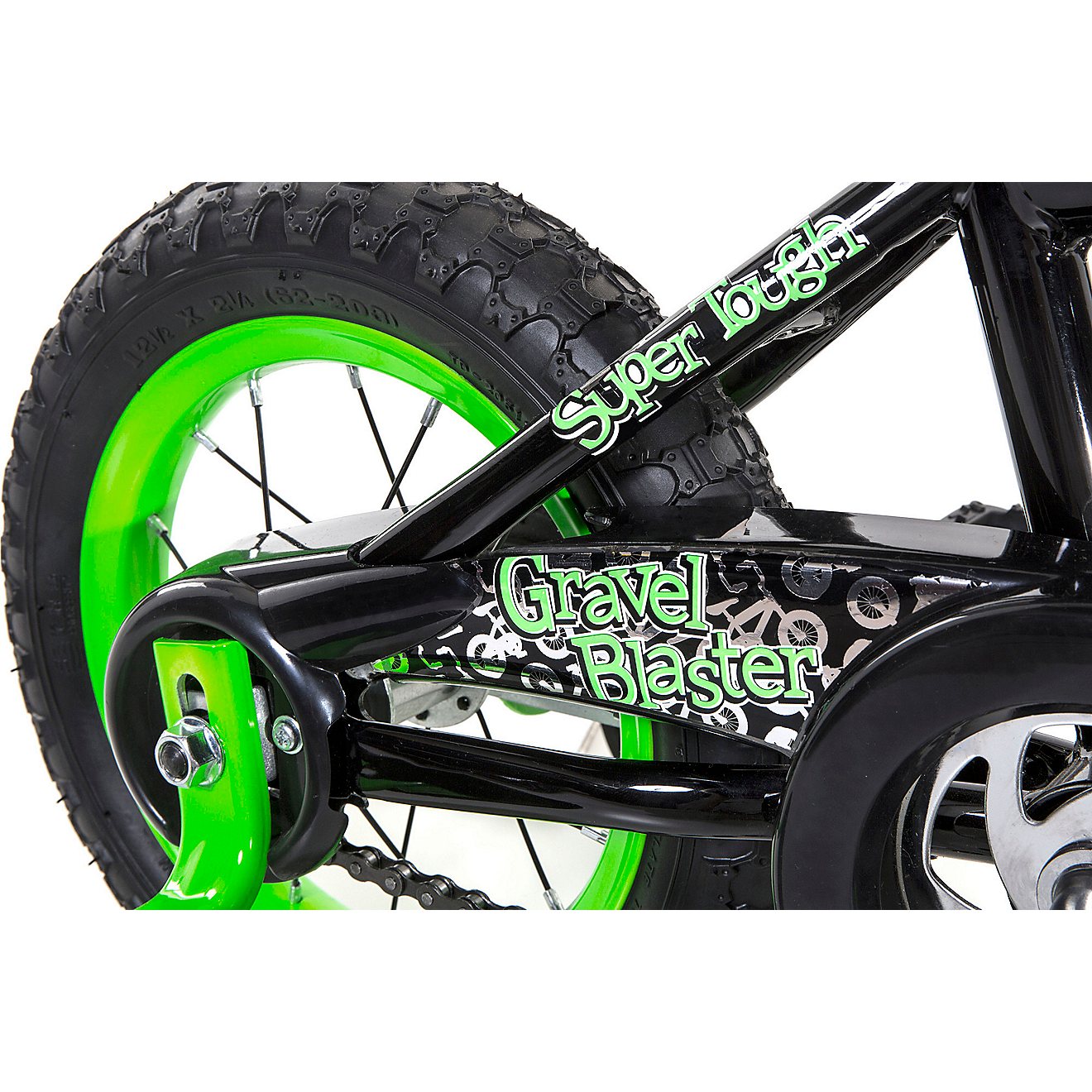 Black/Green Dynacraft Magna Gravel Blaster Boys BMX Street/Dirt Bike 12in Renewed